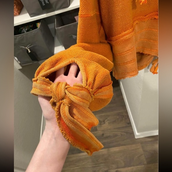 Orange Cropped Hoodie From Free People - Picture 4 of 6